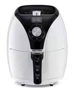 Black & Decker- مقلاة هوائية آيرو فراي متعددة الخصائص بتقنية الحَمل الحراري للهواء 3.5 لتر 1500 وات -ضمان دولي- أسود أبيض-AF220-B5-WH