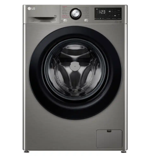ال جي غسالة ملابس بلاتنيوم تحميل امامي 9 كجم 1400 لفة بالبخار - F4R3VYG6P